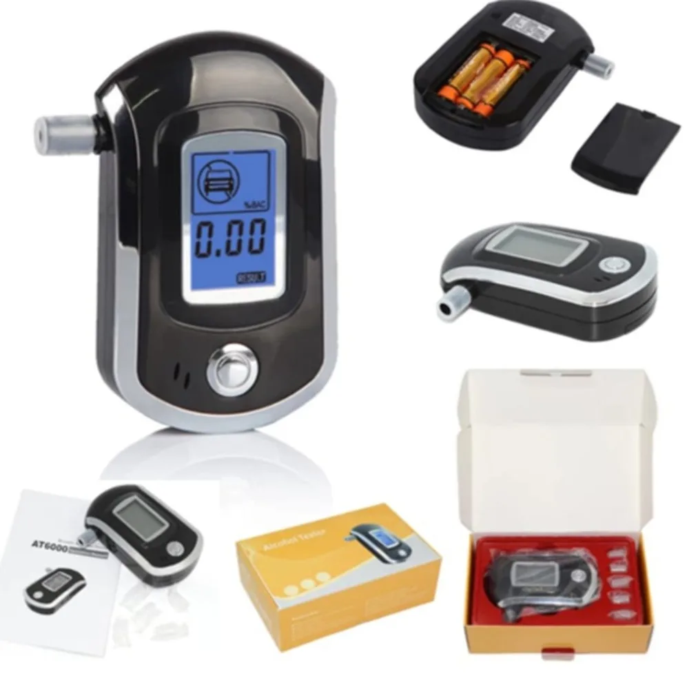 

newAT6000 Digital Breath Alcohol Tester LCD Breathalyzer Analyzer with Colorful box Hot