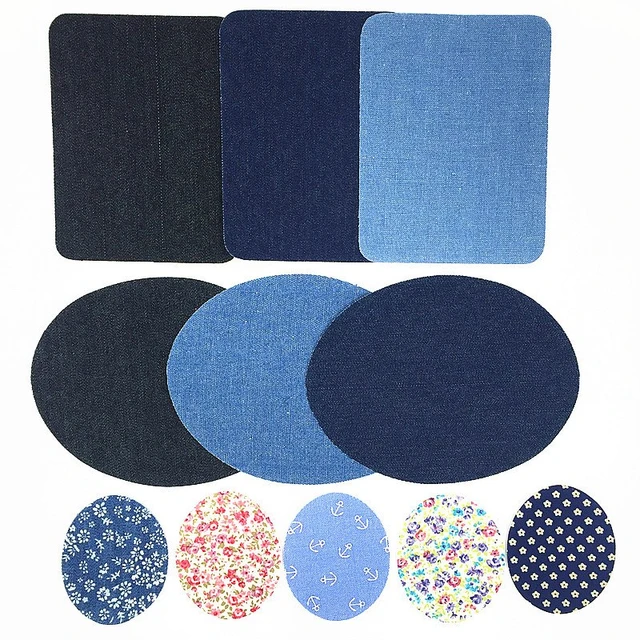 5Pcs Sewing Elbow Knee Patches On Patch For Clothing Jeans Stripes Stickers  Embroidered Badge Children Cloth Accessaries