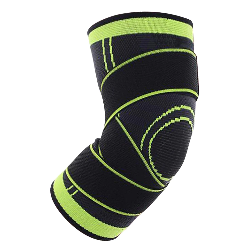 PC 3D Weaving Compression Breathable Knee Sleeve with Adjustable Strap Knee Support for Sports, Running, Basketball Protector