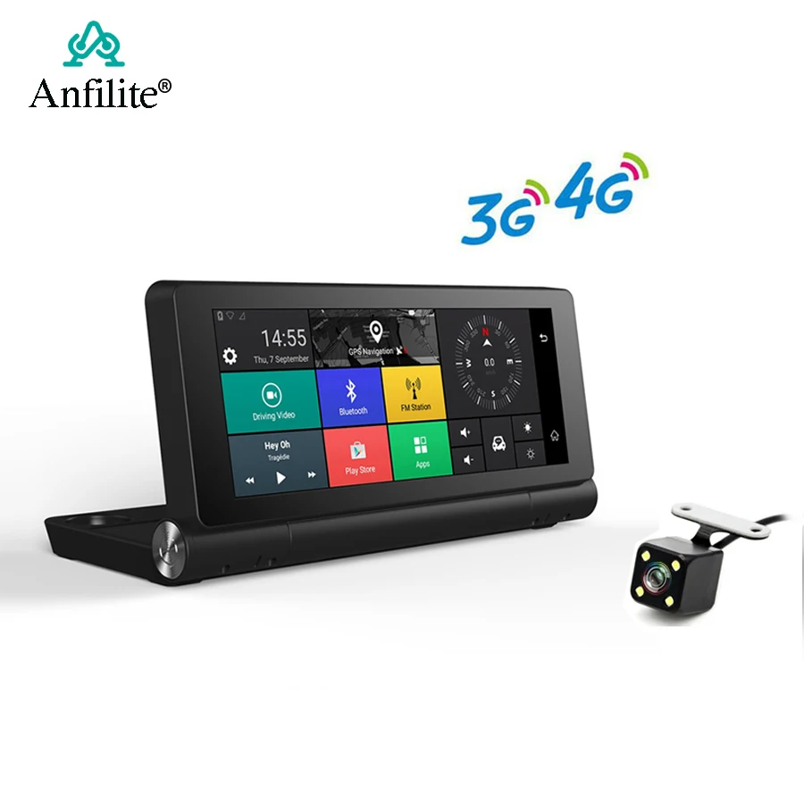 Anfilite 4G 6 86 ''Автомобильный gps навигатор ADAS Dash cam Bluetooth Android 5 1 автомобильный с