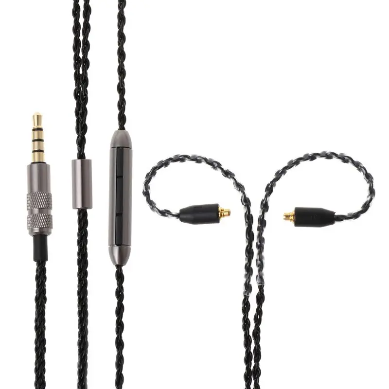 Кабель для наушников MMCX 8 3 5 мм Тип C с микрофоном и регулировкой громкости Shure SE215