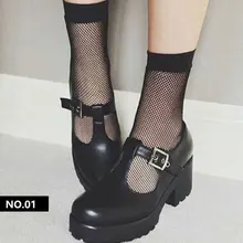 2021 Black Mesh Breathable Thin Socks Solid Color Beautiful Ladies Sexy Mesh Socks for Girls and Women;  Heels ankle socks, uk ...