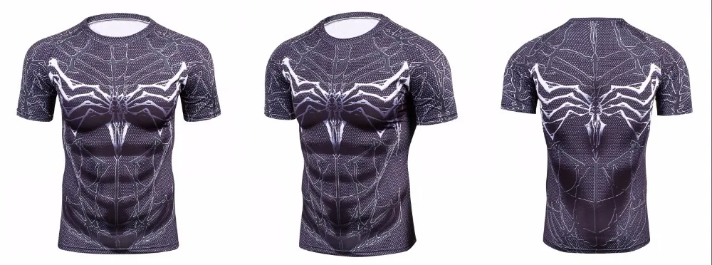 Компрессионная рубашка для мужчин Рашгард ММА 3D принты Футболка короткий рукав дышащая быстросохнущая тренировки Бодибилдинг Фитнес топы