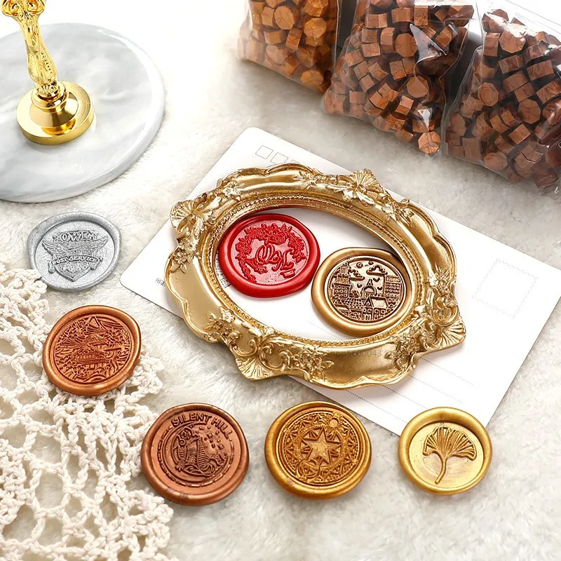 Retro Octagonal Wax Seal Stamps 100Pcs Scrapbook Material Craft Decoration