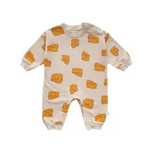 Casual Children One Pieces Romper Kids Sleepwear Newborn Baby Boy Clothing Costume Stripe Cartoon Organic Cotton Clothes