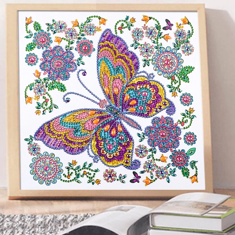 Butterfly Flower 5D DIY Special Diamond Painting Embroidery Rhinestone Crystal Cross Stitch Needlework Craft Kit Home Decoration | Дом и сад