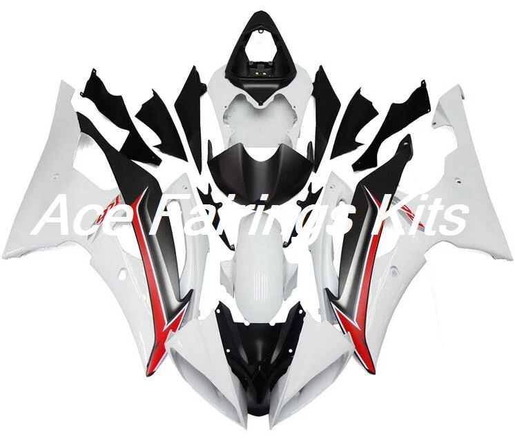 4 подарки ABS мотоцикл Полный Обтекатель Набор подходит для YAMAHA YZF-R6 2008- ABS пластик Cowlings обтекатель комплект Лидер продаж белый