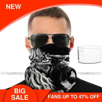 

Realistic Lion Mouth Face Mask Lion Facial Mask Beautiful with Filters Polyester Adult Mask