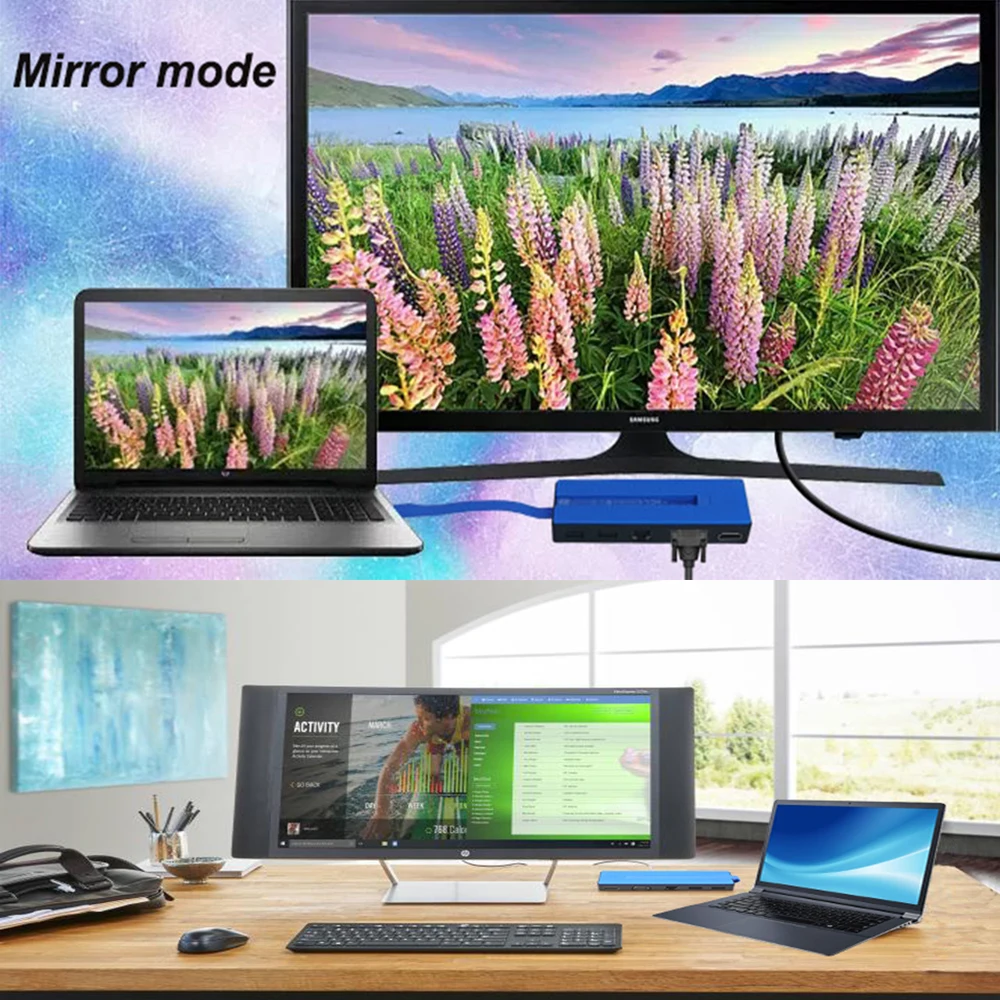 USB 3 0 к HDMI адаптер Кабель концентратор Displaylink чип VGA Lan конвертер для mac win10/8|usb 3.0 to