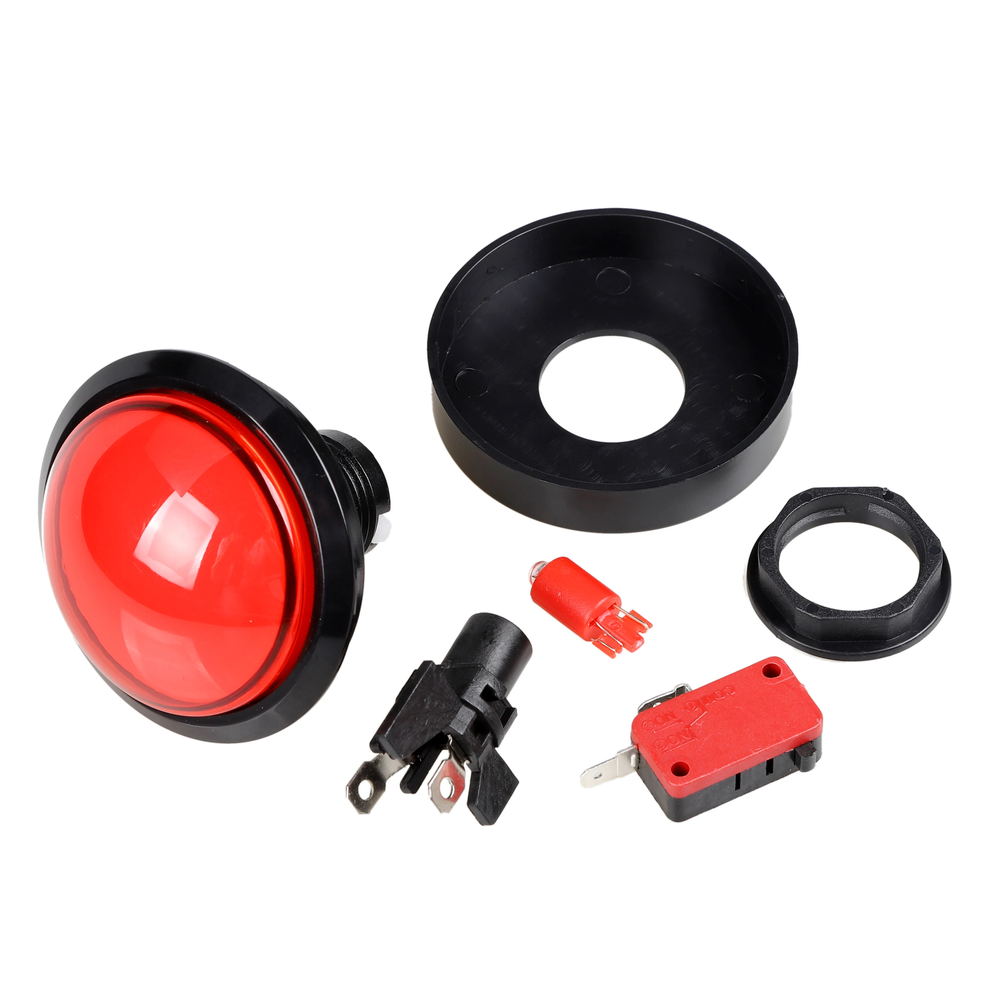 5x New 60mm Dome Shaped LED Illuminated Push Buttons For Arcade Coin Machine Operated Games ( Each Color of 1 Pieces )