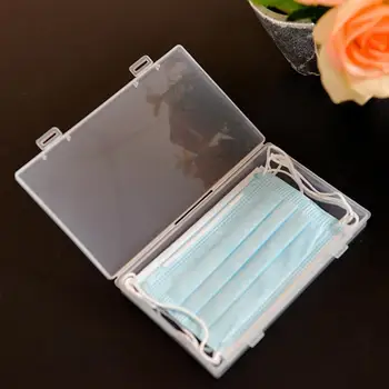 

Multifunctional Mask Storage Case Plastic Organizer Portable Storage Box Disposable Mask Holder Transparent Container for Kids