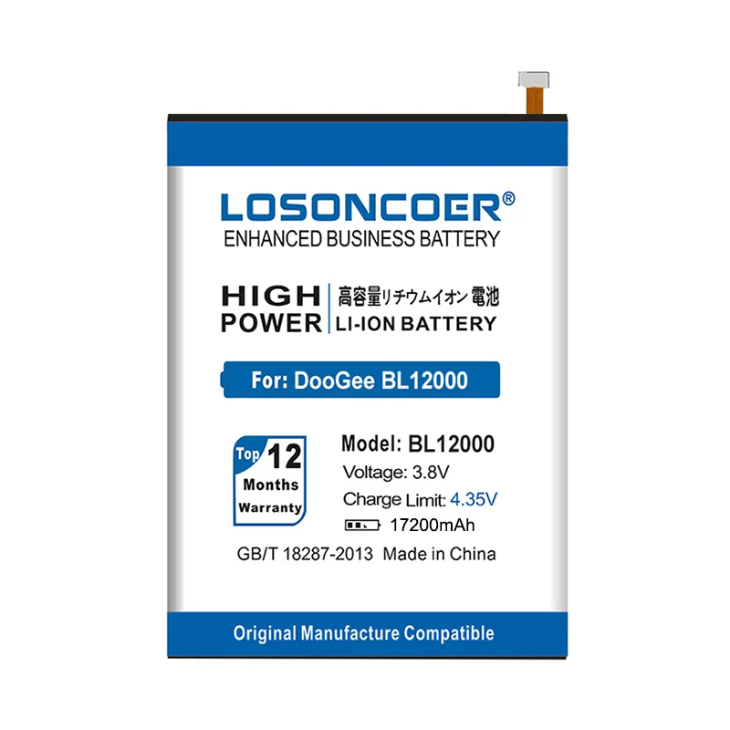 LOSONCOER 17200 мАч BL12000 батарея Для DOOGEE BL12000 BL12000 Pro MTK6763T батарея Подарочный набор инструментов