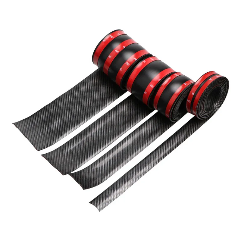 Pro 1 м углеродное волокно резиновая формовочная полоса Мягкая Черная накладка
