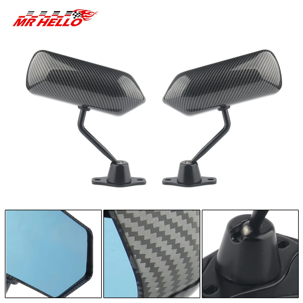 2Pcs Car Racing Universal Side Rear View Mirror Wide Angle Metal Bracket for Mazda 3/For Miata/Mx5/RX7