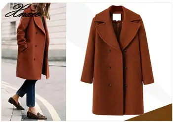 

Xnxee wool coats winter long coat female jacket female 2020 plus size coat female coat coats for Women