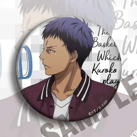 1 шт. 58 мм значок Аниме kuroko no basket Kagami Takao булавки брошь - Окраска металла: see chart