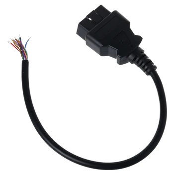 

OBD2 16Pin Male Plug Adapter Opening Cable Connector For ELM327 Extension Auto