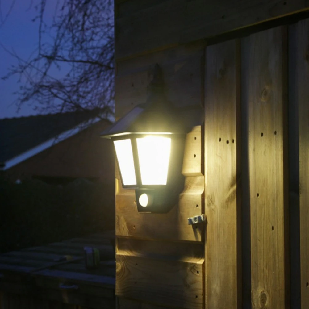Настенный светильник на солнечных батареях для сада, коридора, водостойкий светодиодный винтажный шестиугольный светильник