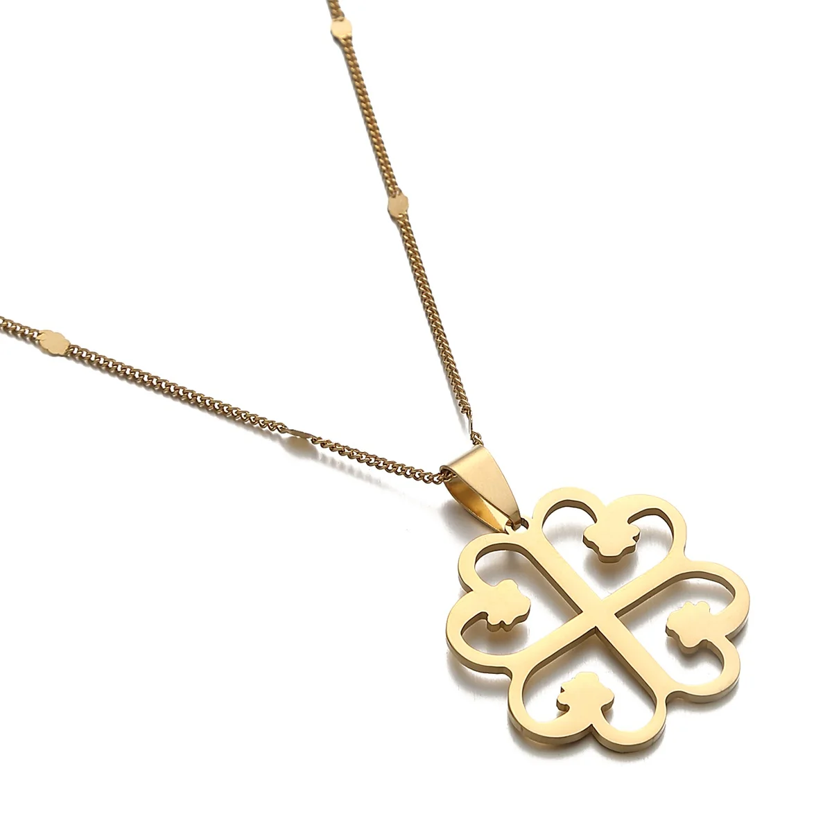 Золотое ожерелье с подвеской в виде символа Африканской адникры, священное присутствие Бога NYAME DUA