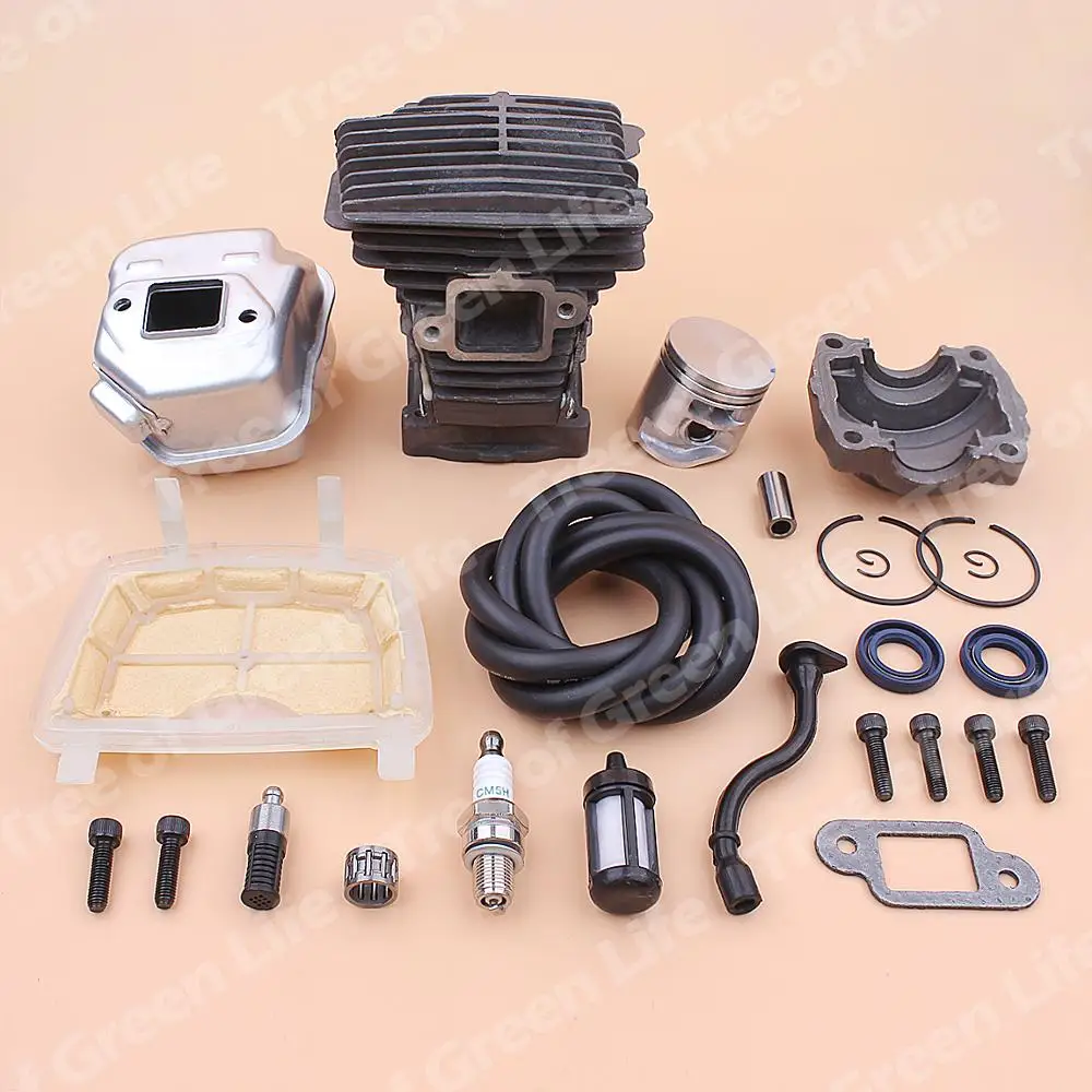 38mm Cylinder Piston Exhaust Muffler Kit For Stihl MS181 MS 181 Air Fuel Oil Seal Filter Line Engine Pan Base Bearing Chainsaw 3