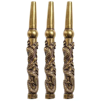 

Pure copper cigarette holder engraved dragon copper cigarette holder retro play circulation filter clean filter cigarette holder