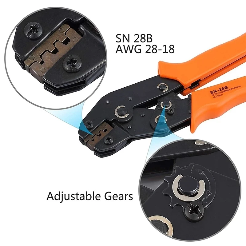 SN-28B 압착 플라이어 도구 Set-1550pcs, 2.54mm 듀폰 커넥터 및 압착 핀, 460 개, 2.54mm JST-XH JST 커넥터 키트, 0.1-1mm ²
