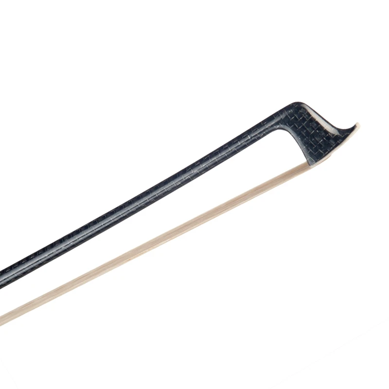 Carbon Fiber Violin Bow 4/4 Silver Braided with Ox Frog High Quality for 4/4 Violin Horsehair Violin Parts& Accessories