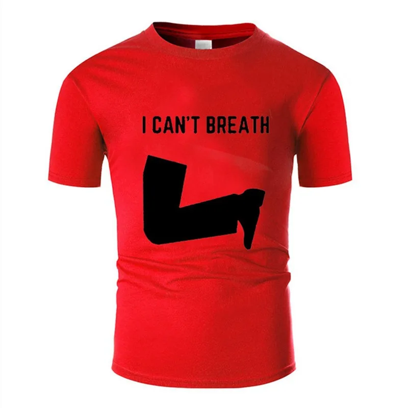 

American Street Parade Tshirt for Men and Women Short Sleeve Printed I Cant Breathe T-shirt African Tee and Tops George Floyd
