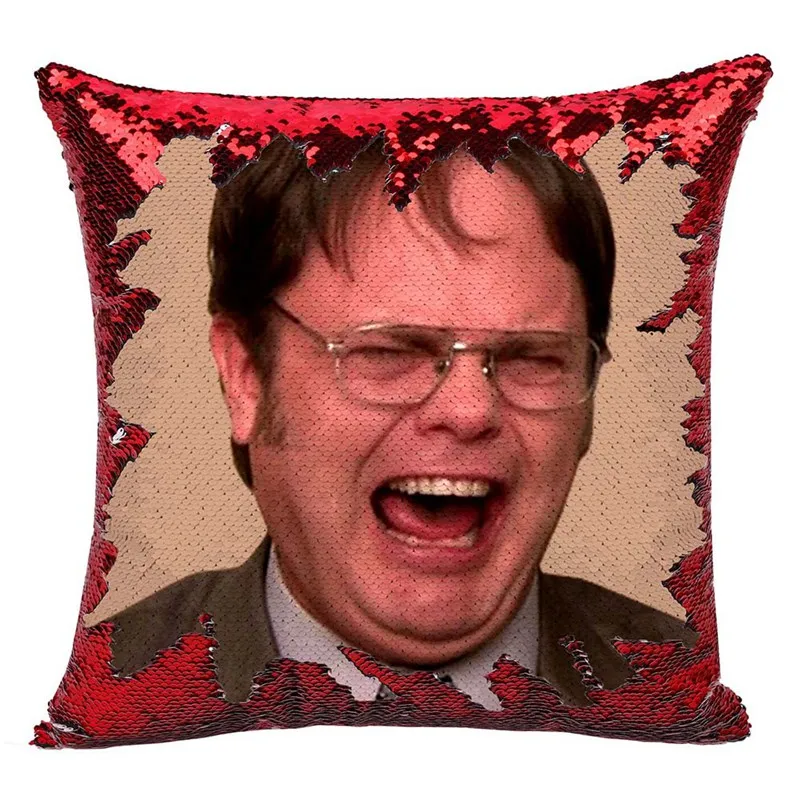 Хлопковый льняной наволочка-офисная ТВ-шоу Подушка-"idiot" Dwight Schrute Цитата Декор подарок для помолвки на день рождения