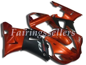 

New TOP Injection Molding ABS Full fairings Kit Fit for Yamaha YZF-R1 YZF1000 R1 00 01 2000 2001 fairing set Orange and Black