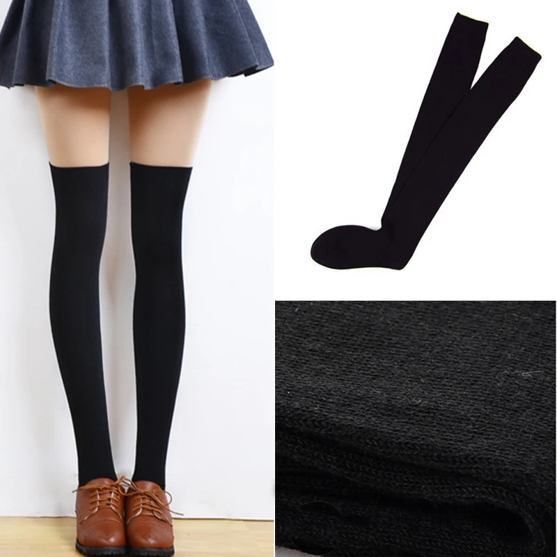 

Women Stocking Autumn Winter Warm Sexy Lace Striped Long Stockings Fashion Casual Thigh High Over Knee Cotton High Socks Medias