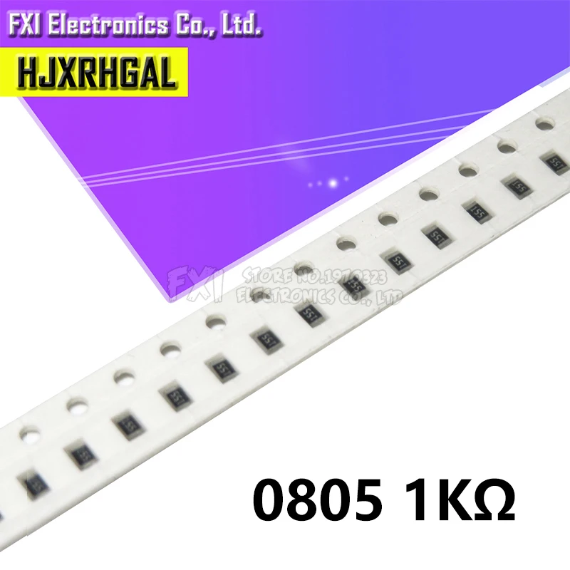 300 шт 0805-1k 0805 SMD резистор 1K ohm 1/8 Вт 102 новый оригинальный | Электронные компоненты и