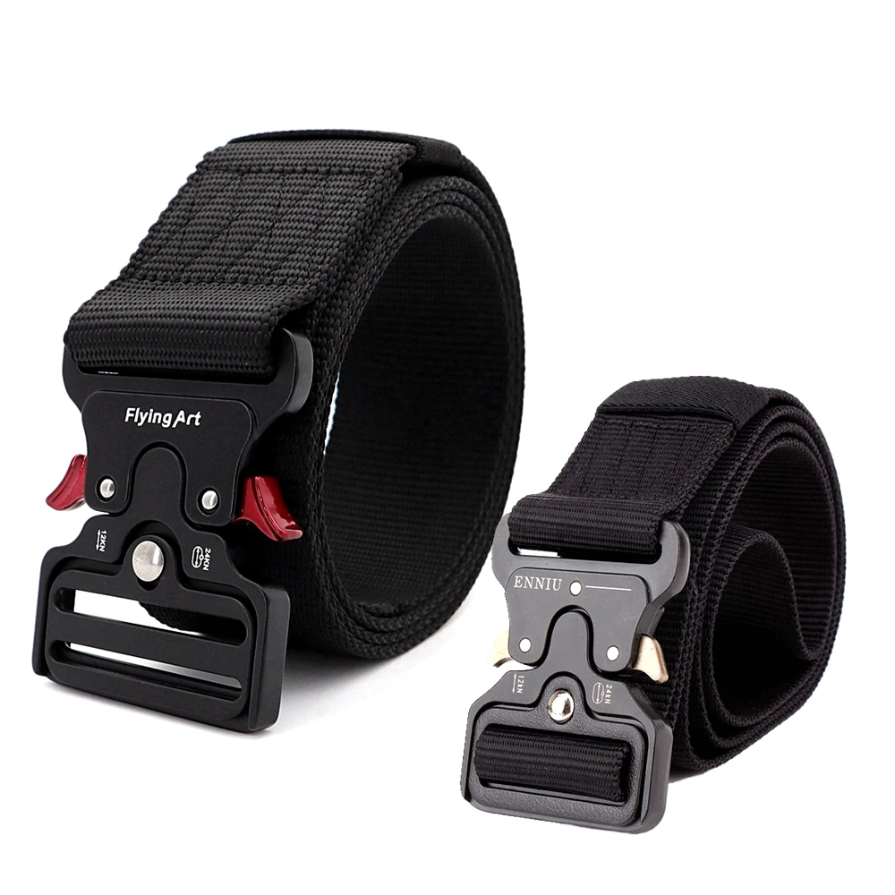 Nylon Belts Military-Tactical-Belt Buckle Waist-Strap Army Training-Security Automatic