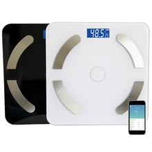 Yimeis весы напольные умные Fat цифровые восемь черный цвет баланс подключения Bluetooth весы SE45001