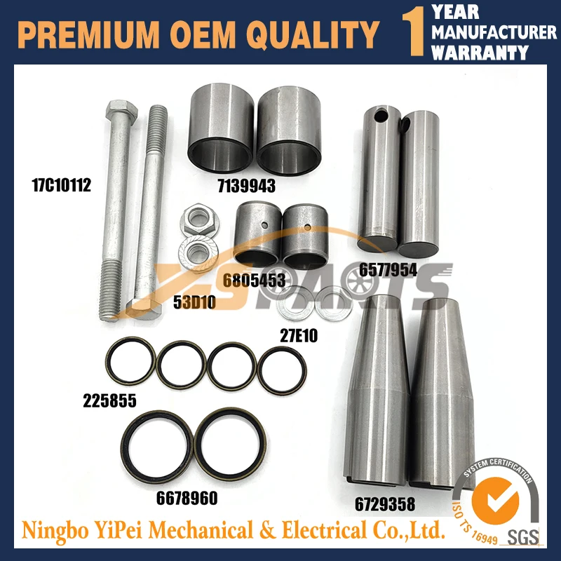 Per Kit Boccole Perno Bobspeedlux S220,S250,S300,S330,T250, T300, T320, A300,6577954,6729358,7139943,6678960,17C10112