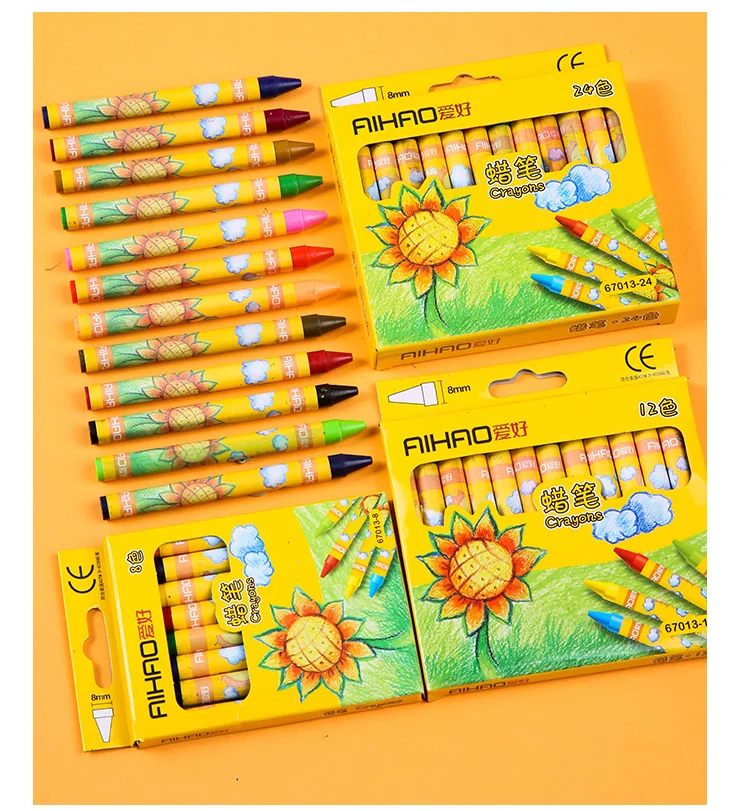 8/12/24 color set child graffiti crayons oil pastels students drawing pen kids art office stationery school supplies gift prizes