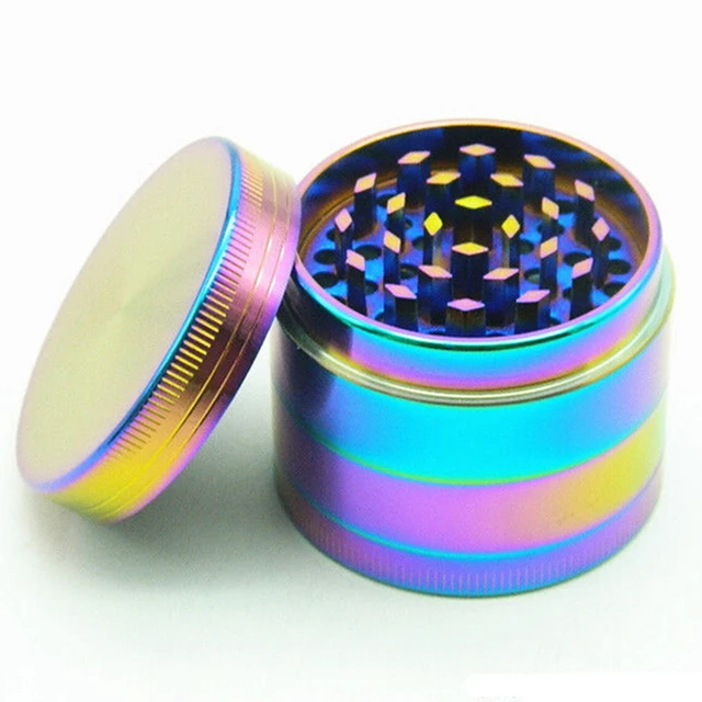 White Rainbow 4 layer Iridescent Herb Grinder Tobacco - Temu