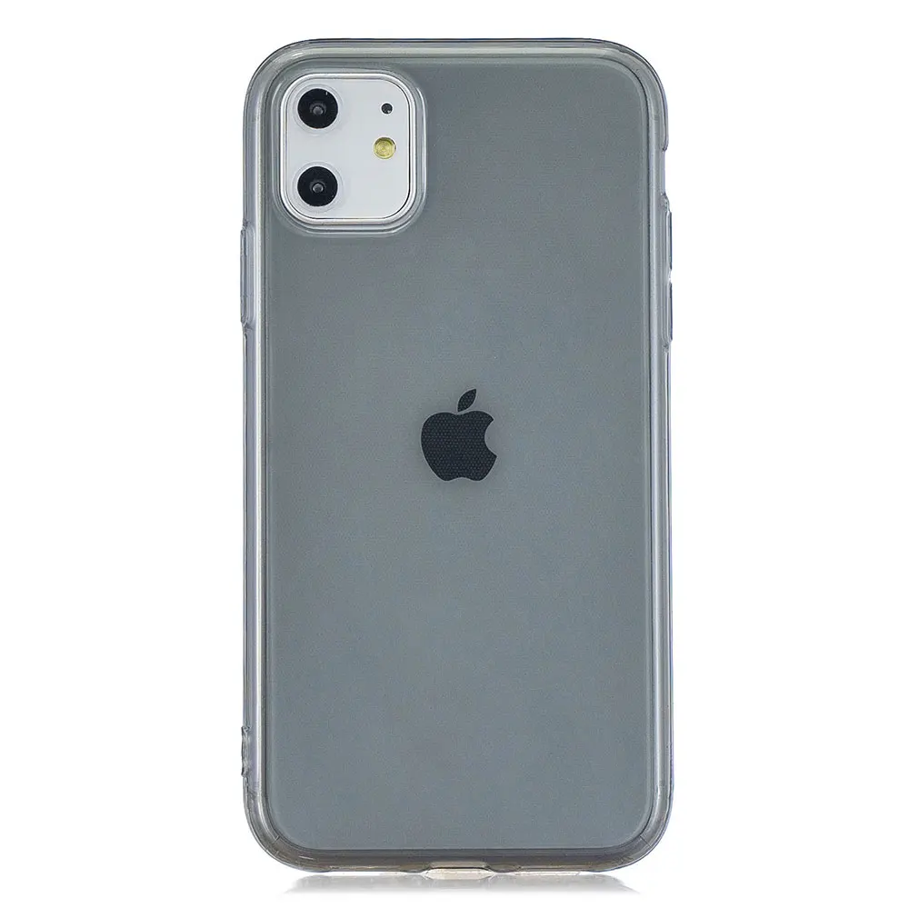 Черный Прозрачный чехол для iPhone 11 Pro Max X XR XS 8 Plus 7 6 6S iPhone11, Ультратонкий силиконовый чехол для телефона, ударопрочный фиолетовый, аксессуары - Цвет: Черный