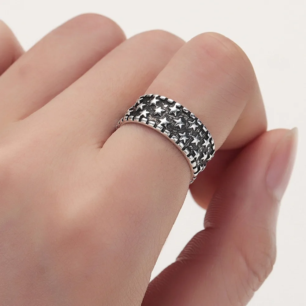 Bijoux Boho 925 стерлингового серебра звезда кольца для женщин женские кольца модные вечерние ювелирных изделий