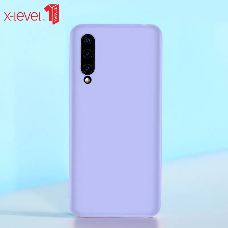

X-Level Beautiful Color Liquid Silicone Case For Xiaomi A3 Original Soft Baby Skin Feeling Back Cover For Xiaomi CC9 CC9e Case