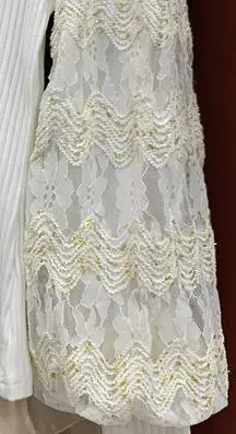 wave sleeves white Getвесенняя женская футболка с вырезами и кружевами, винтажные футболки с длинным рукавом, Свободная трикотажная футболка, универсальная Вязаная весенняя футболка - Цвет: wave sleeves white