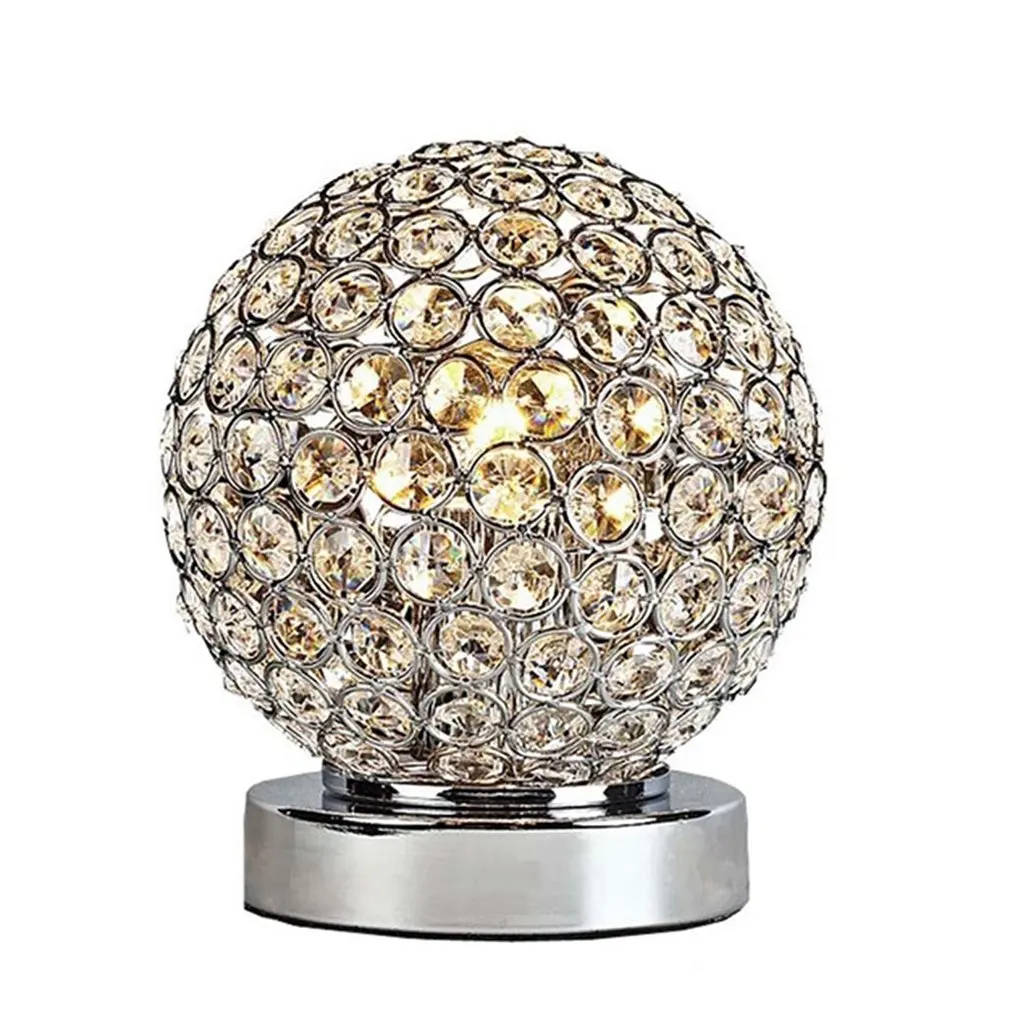 

Luxury Crystal Table Lamp Home Bedroom Living Room Crystal Table Lamp Hardware Plating Spherical Crystal Table Lamp