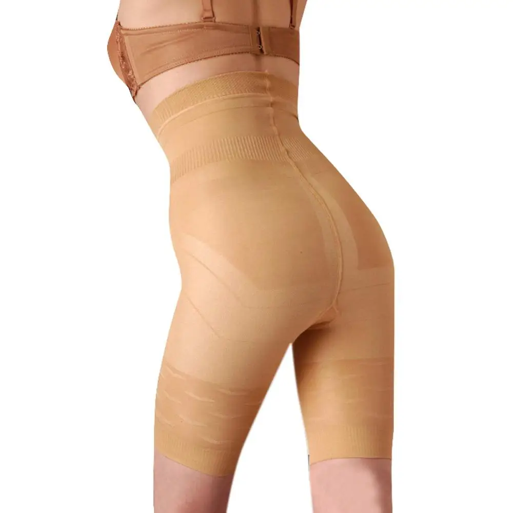 beige XXL Женское целлюлитное сжигание жира Корректирующее белье боди-брюки обертывание для похудения Высокая талия пояс для похудения тела сжигатель жира сауна - Цвет: beige XXL