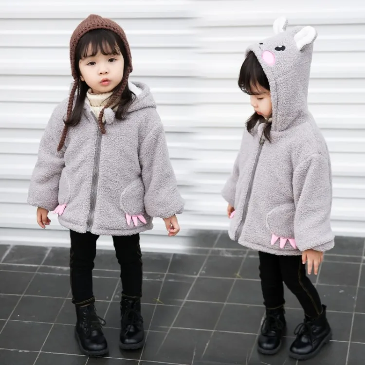 

Childrenswear Baby Girls 1-3-Year-Old 18 Winter New Style plus Velvet Girls Wool Sweater Korean-style Fashion