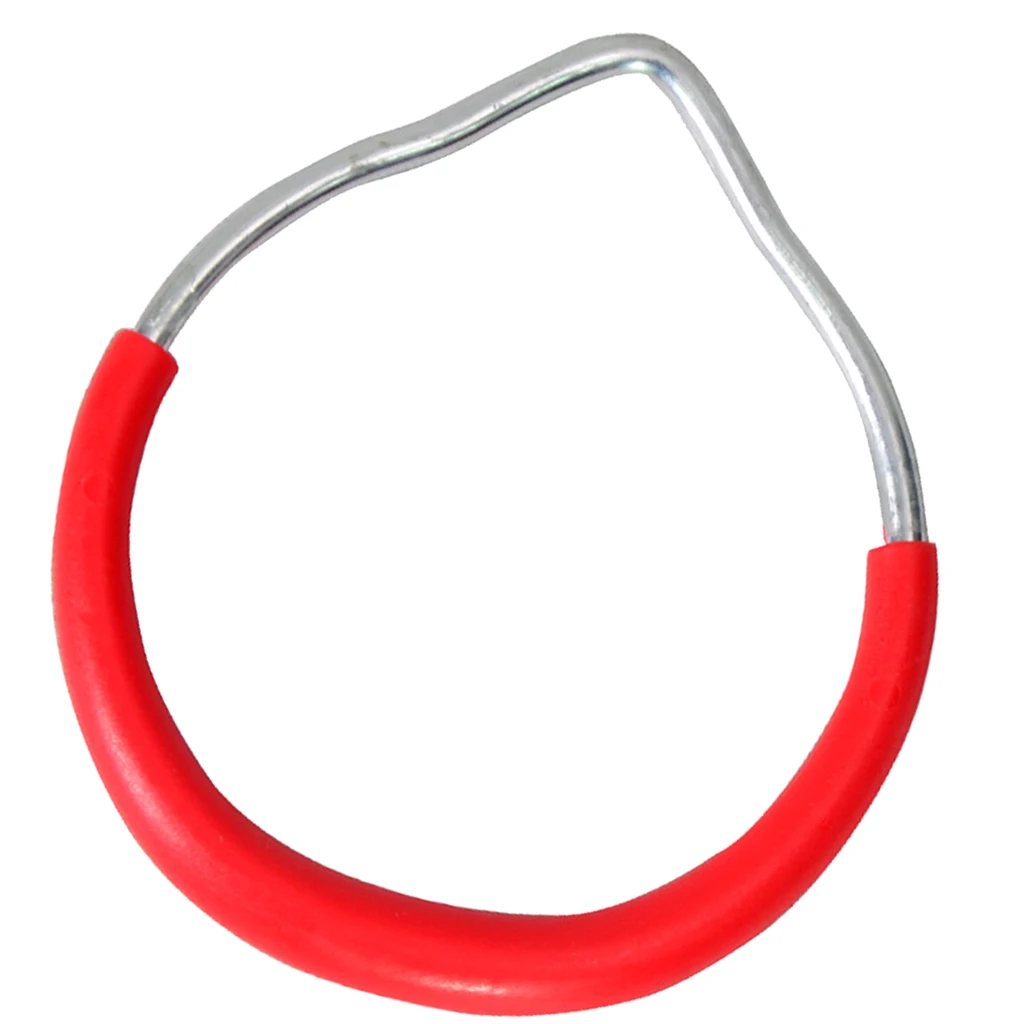 Kids Gym Playground Heavy-Duty Trapeze Swing Accessories Swing Rings Red