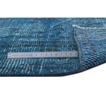 

Handmade Turquoise Vintage Overdyed Turkish Area Rug 182x287 Cm-5'12''X9'5''