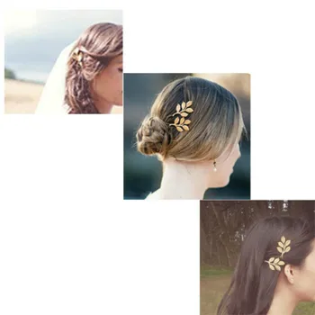 

1Pcs Simple Elegant Style Baitie Pearl Lady's Golden Hair Clip Hairband Pin Barrette Bride Hairpin Headdress Accessories Styling
