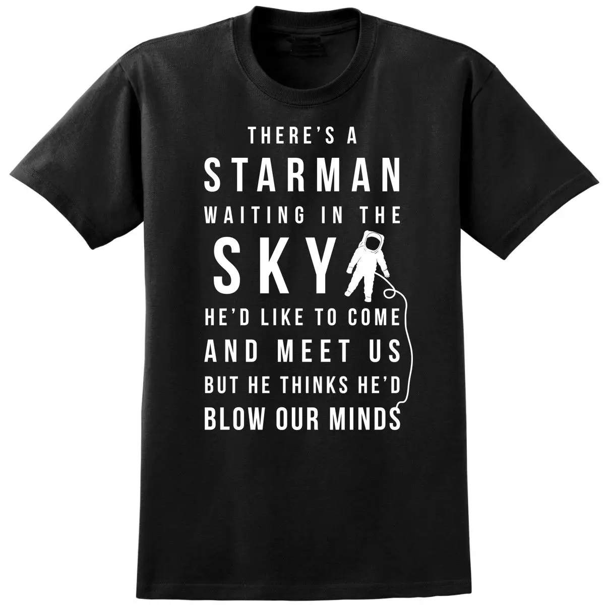 Девид Боуи музыка лирика T-Shirt-Starman Inspired футболка Legend-мужчины и женщины | Мужская