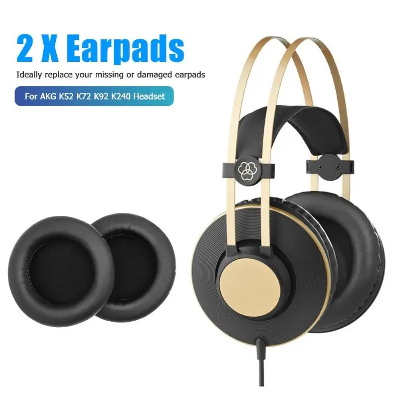 LAOLEE 70 mm, compatible con auriculares AKG K52, K72, K92, K240 Juego de almohadillas para auriculares