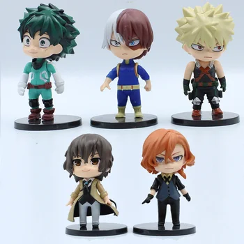 

My Hero Academia Action Fugure Toy 5 PCS/set DEKU Bakugo Katsuki TodorokiShoto 10CM Colletible Toys For Children My Hero Academa